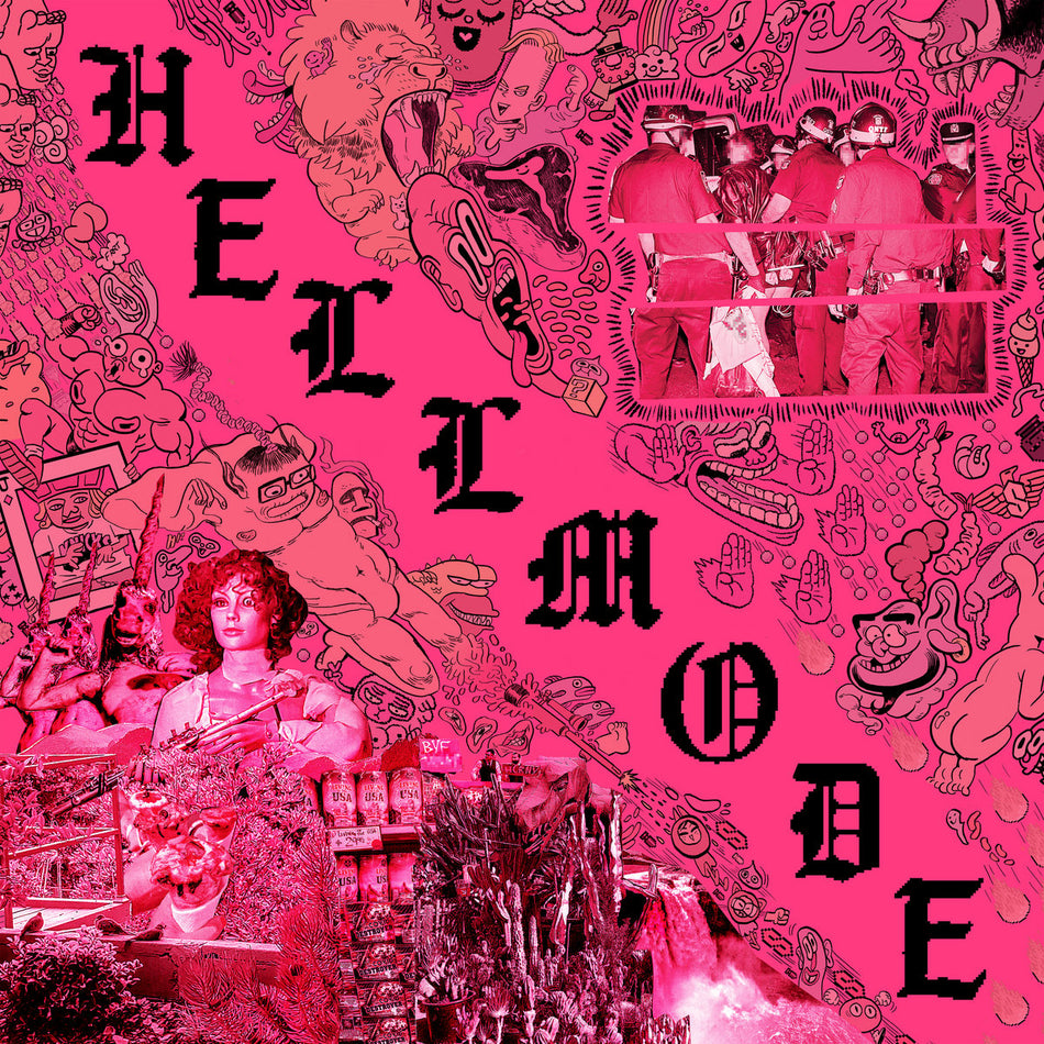 Hellmode/Clear With black, White & Pink Splatter Vinyl - Front Cover