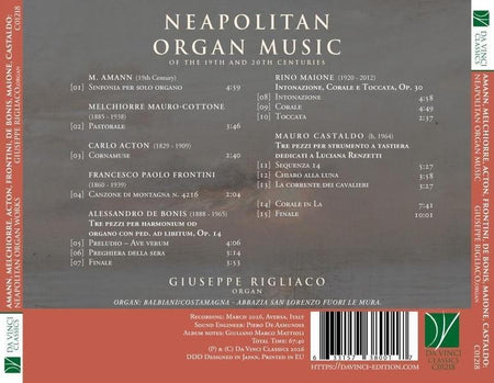 Musique pour orgue napolitaine - Front Cover