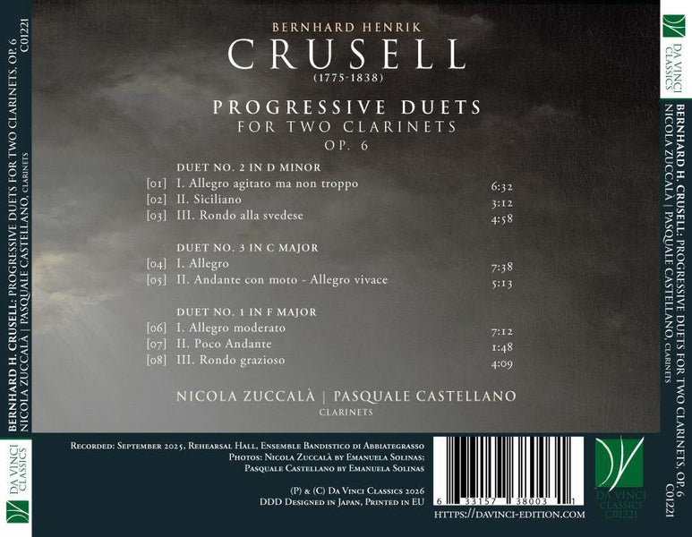 Duos progressifs pour 2 clarinettes Opus 6 - Front Cover
