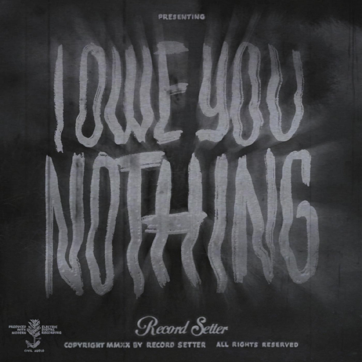 I OWE YOU NOTHING/VINYLE COULEUR PAPILLON - Front Cover
