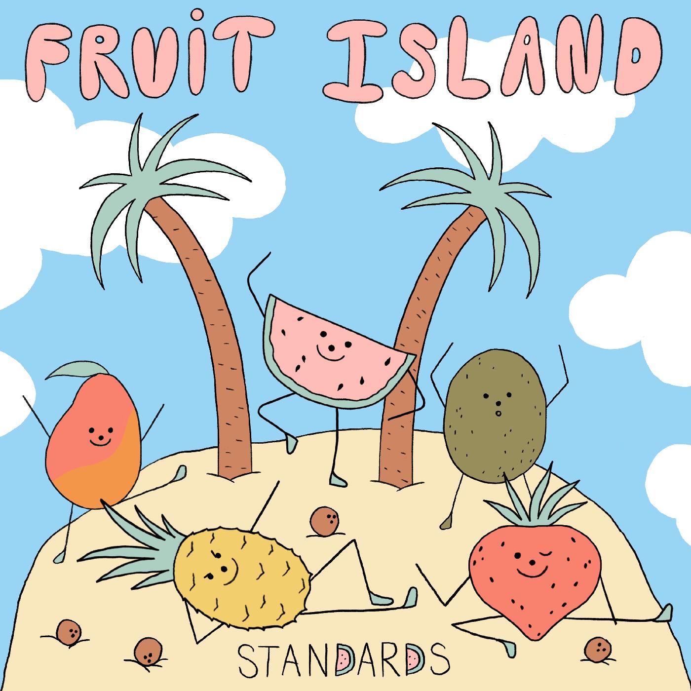 FRUIT ISLAND/VINYLE COULEUR FRAISE - Front Cover