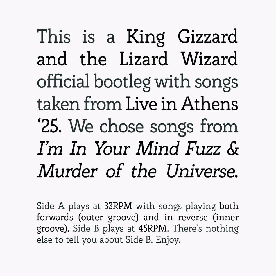 SONGS FROM I M IN YOUR MIND FUZZ AND MURDER OF THE UNIVERSE - Front Cover