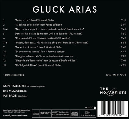 Gluck : Arias / Ann Hallenberg - Front Cover