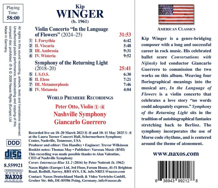 Symphony of the Returning Light - Violin Concerto "In the Language of Flowers" - Front Cover