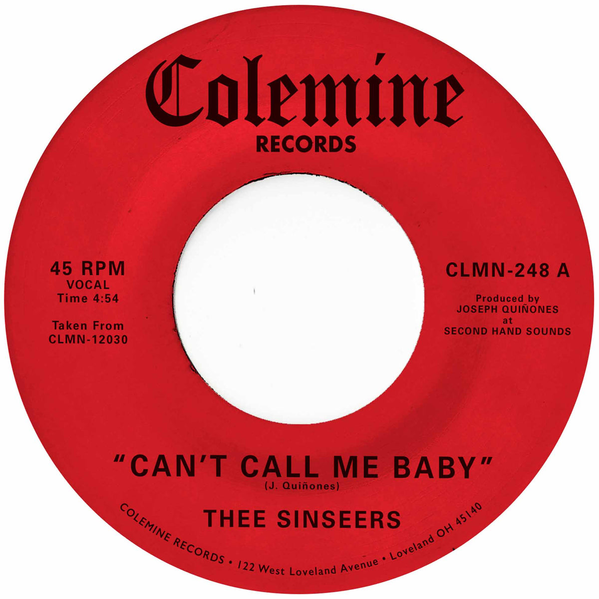 Can'T Call Me Baby + Take A Chance - Front Cover