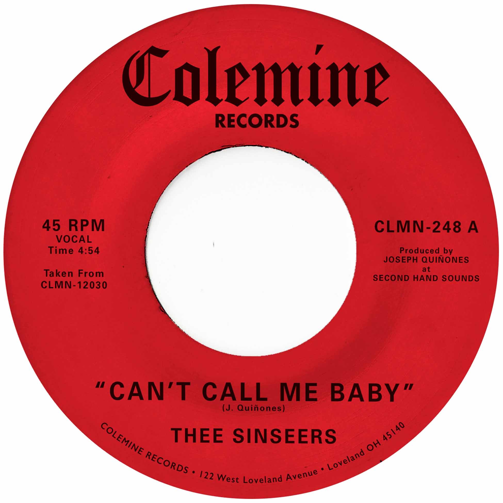 Can'T Call Me Baby + Take A Chance - Front Cover