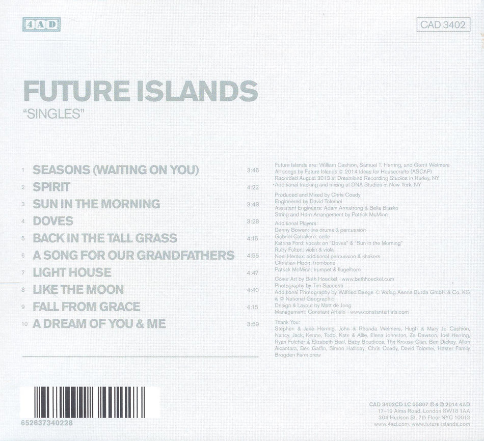 SINGLES - Back Cover