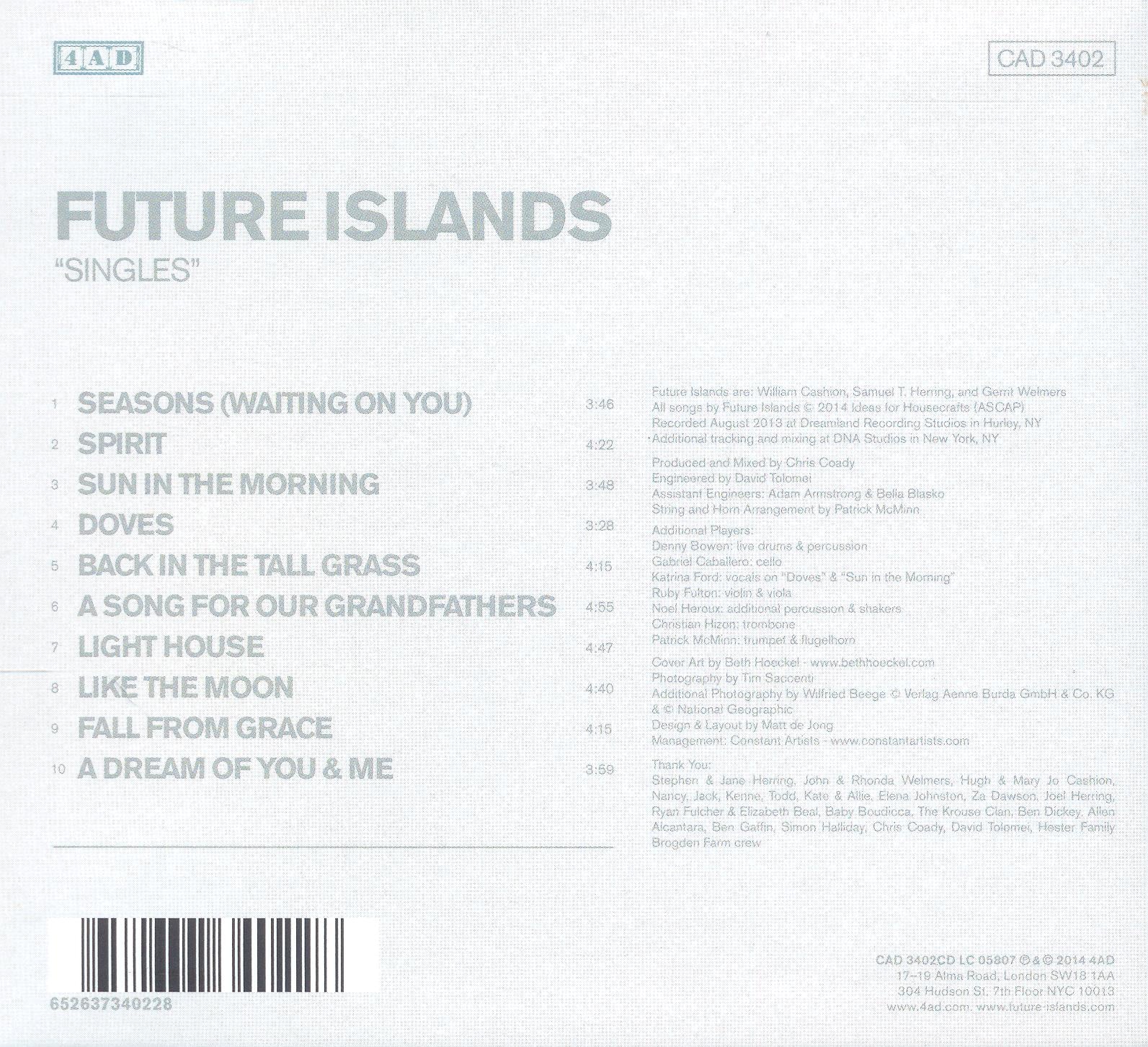 SINGLES - Back Cover
