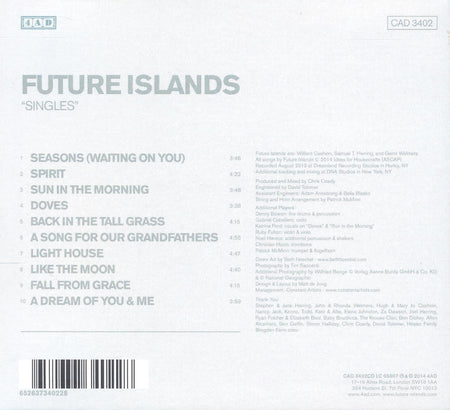 SINGLES - Back Cover