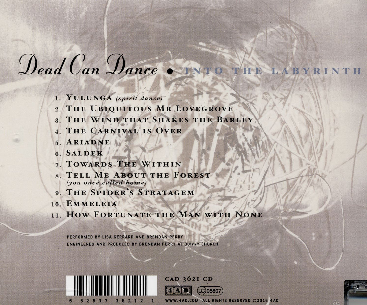 INTO THE LABYRINTH - Back Cover
