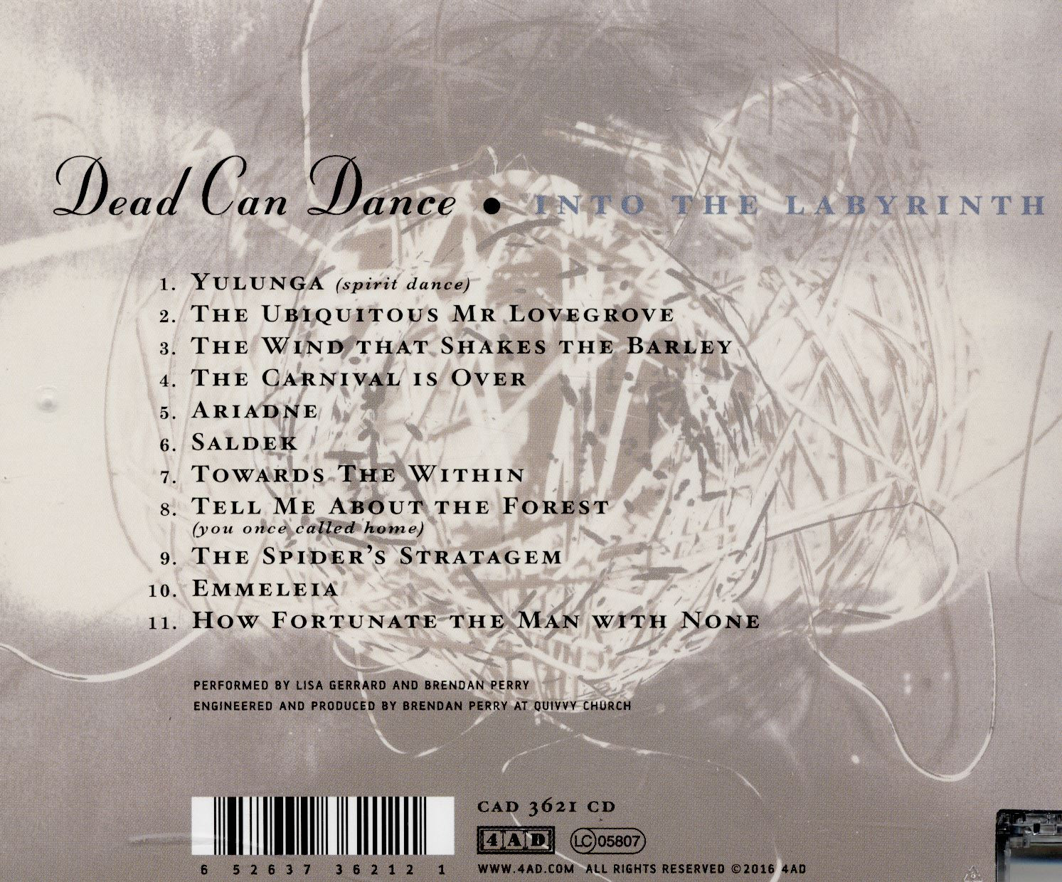 INTO THE LABYRINTH - Back Cover