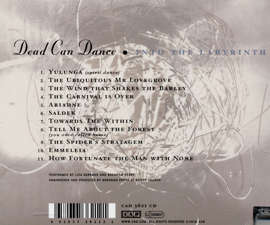 INTO THE LABYRINTH - Back Cover