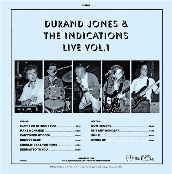Durand Jones & The Indications Live - Front Cover