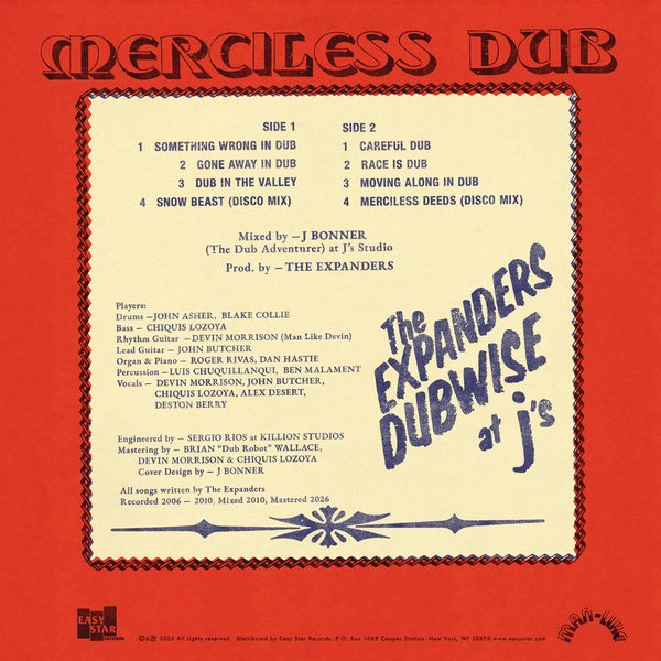 Merciless Dub: The Expanders Dubwise at J's - Front Cover