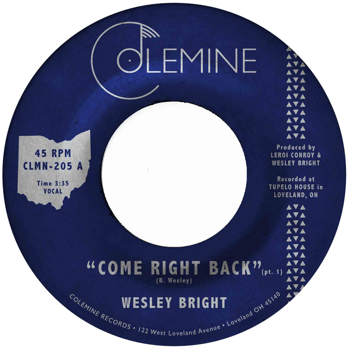 Come Right Back - Vinyle Rouge - Front Cover