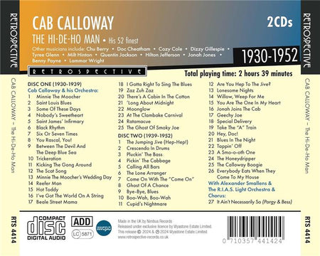 Cab Calloway - The Hi-De-Ho-Man : His 52 Finest 1930-1952 - Front Cover
