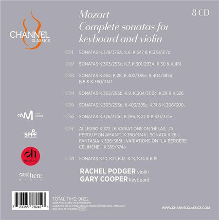 Sonates pour clavier et violon - Intégrale - Front Cover
