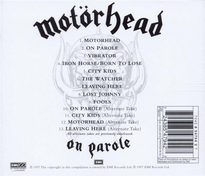 On Parole - Front Cover