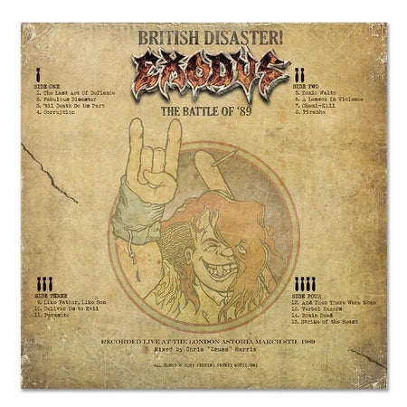 BRITISH DISASTER: THE BATTLE OF '89 (LIVE AT THE ASTORIA) - Front Cover