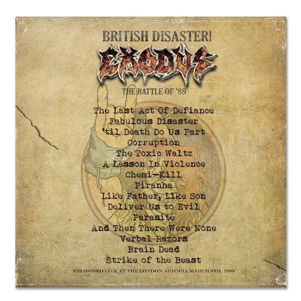 British Disaster! (The Battle of '89 - Live At The Astoria) - Front Cover