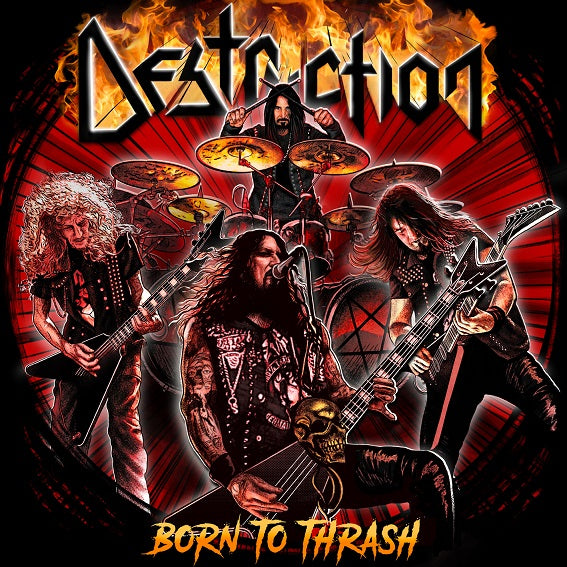 BORN TO THRASH (LIVE IN GERMAN - Front Cover