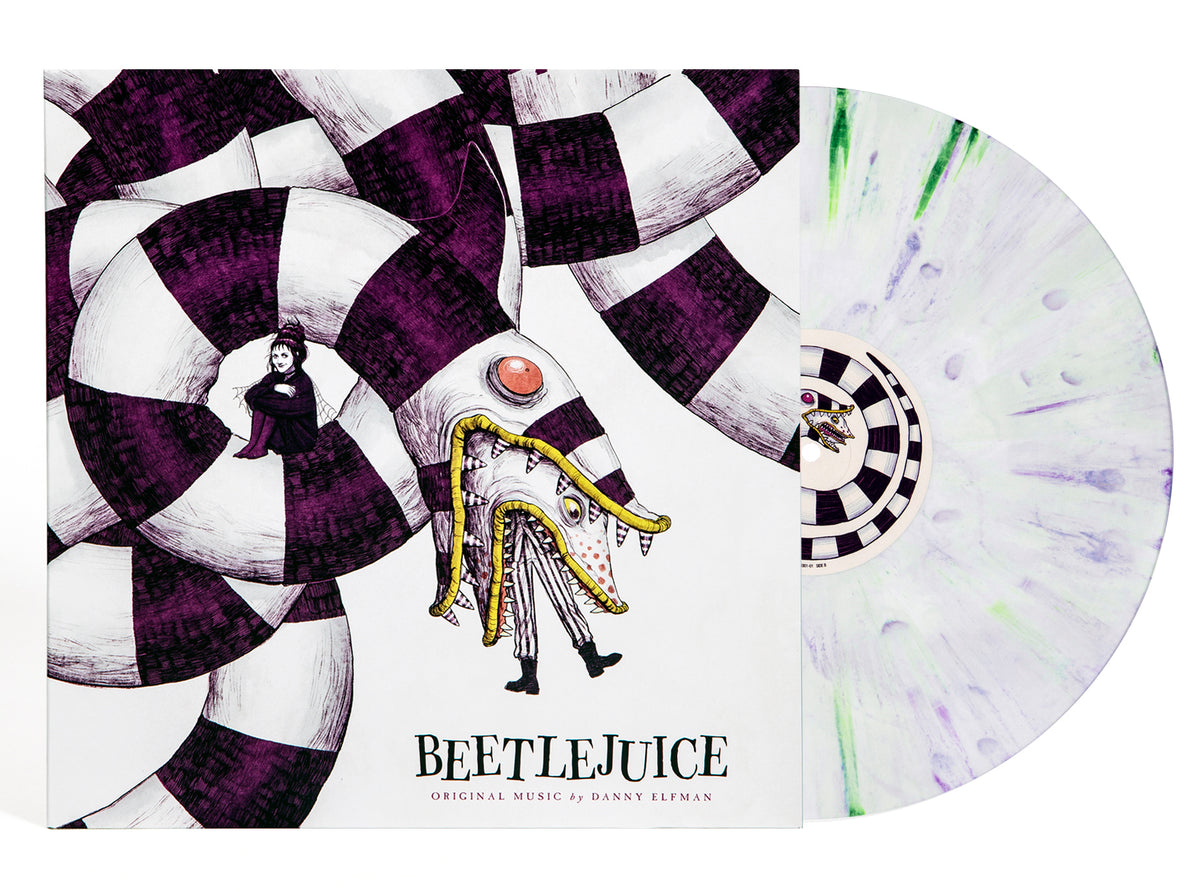 BEETLEJUICE/VINYLE BLANC VERT VIOLET TOURBILLON/AUDIOPHILE 180GR/COMPOSITEUR DANNY ELFMAN/30EME ANNIV - Front Cover