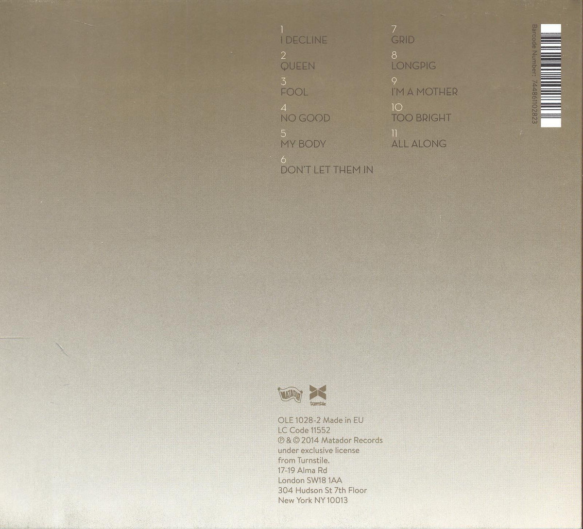 TOO BRIGHT - Back Cover