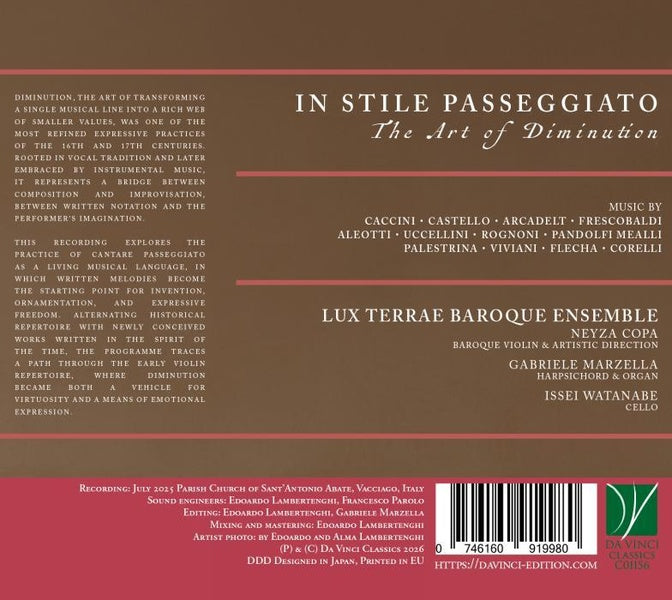 In Stile Passeggiato / L'Art de la Diminution - Front Cover