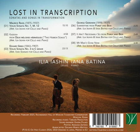 Lost In Transcription / Arrangements pour violoncelle & piano - Front Cover