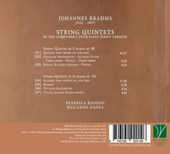 Quintettes à cordes / Versions pour piano à 4 mains du compositeur - Front Cover