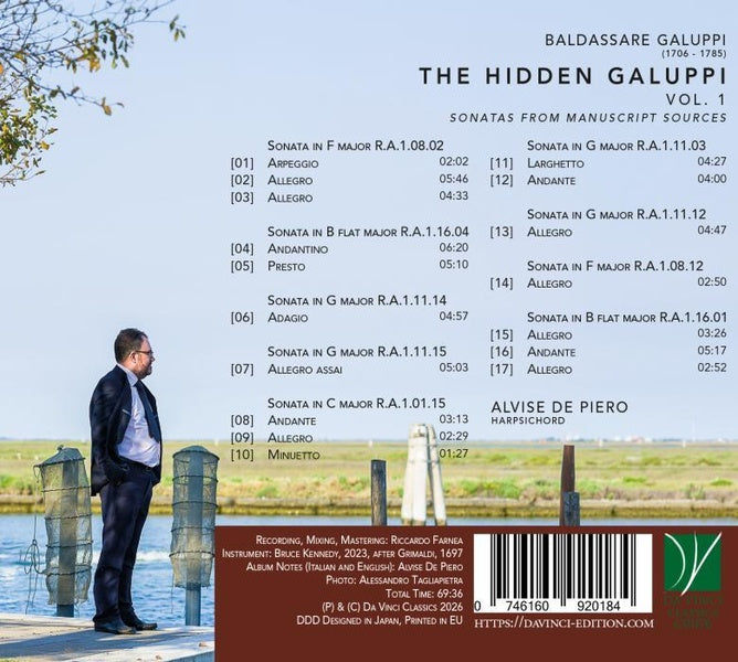 The Hidden Galuppi, Volume 1 - Sonatas pour clavecin - Front Cover