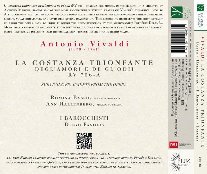 La Costanza Trionfante / Fragments - Front Cover