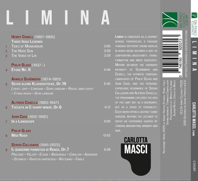 Limina : Pièces modernes et contemporaines pour piano - Front Cover