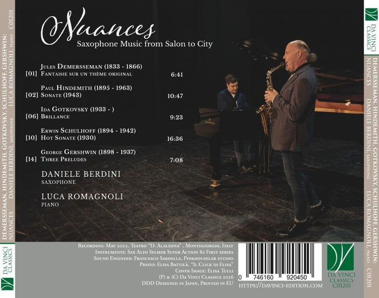 Nuances / Musique pour saxophone - Front Cover