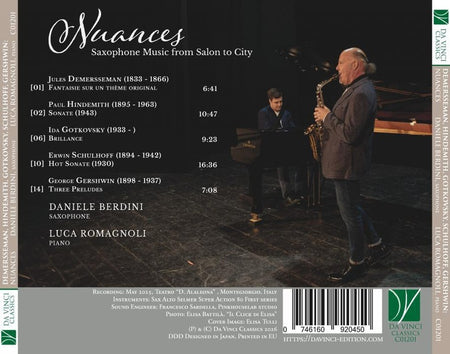 Nuances / Musique pour saxophone - Front Cover