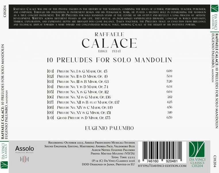 10 préludes pour mandoline seule - Front Cover