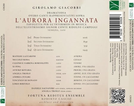 L'Aurora Ingannata - Front Cover