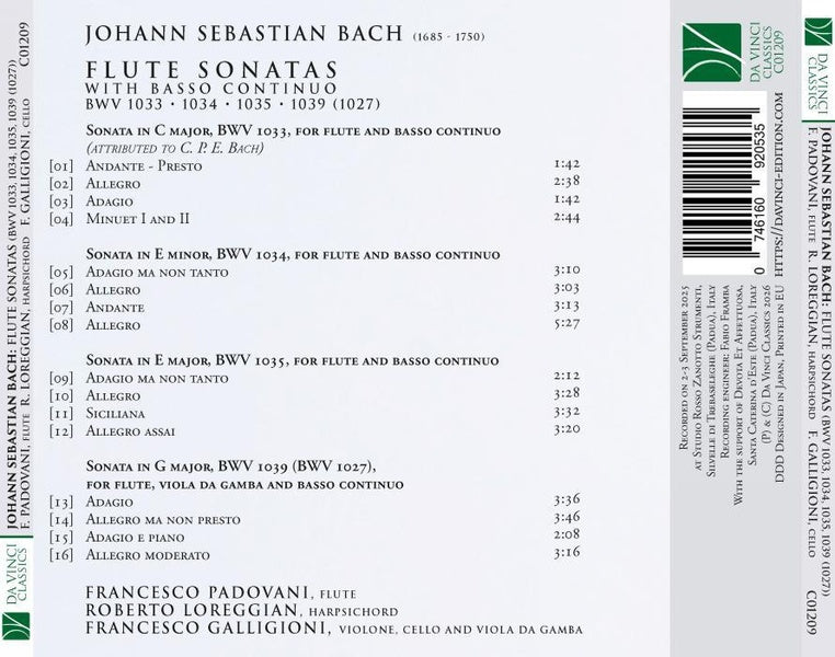 Sonates pour flûte et basse continue - Front Cover