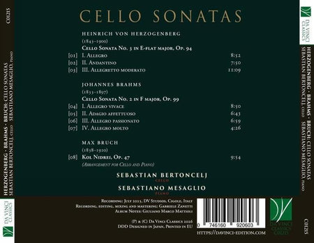 Sonates pour violoncelle - Front Cover