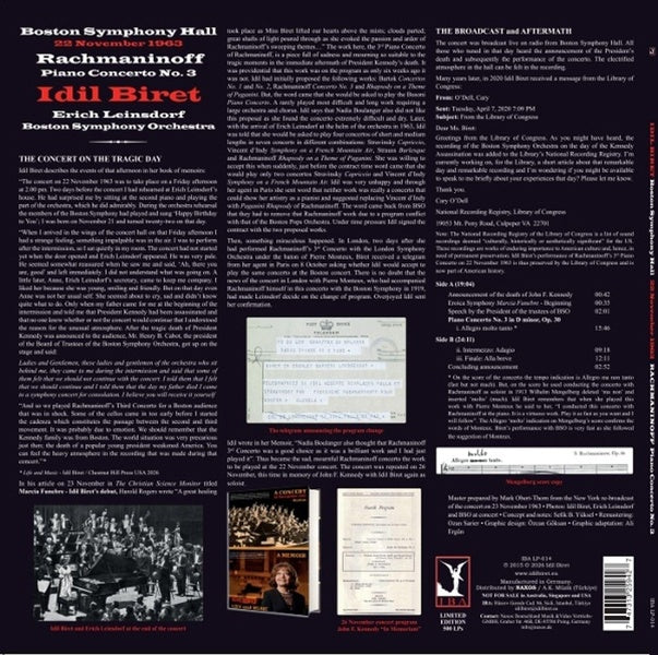 Concerto pour piano n° 3 - édition 180g - Vinyle - Front Cover