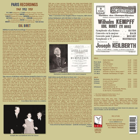Paris Recordings - 1949, 1953, 1959 - Front Cover
