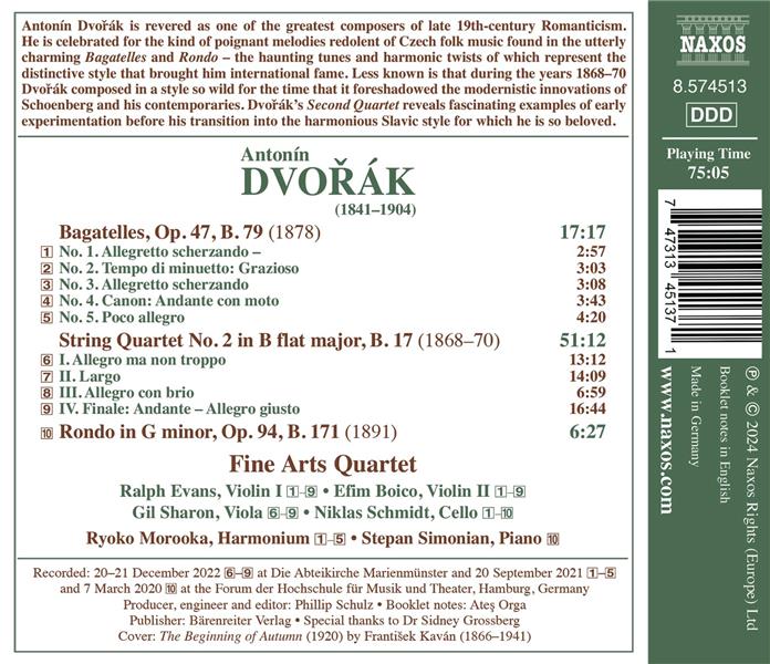 String Quartet Number 2, Bagatelles, Rondo In G Minor - Front Cover
