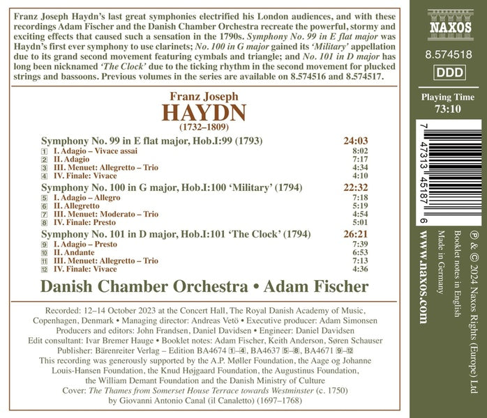 Late Symphonies Volume 3 - Numbers 99-101 - Front Cover