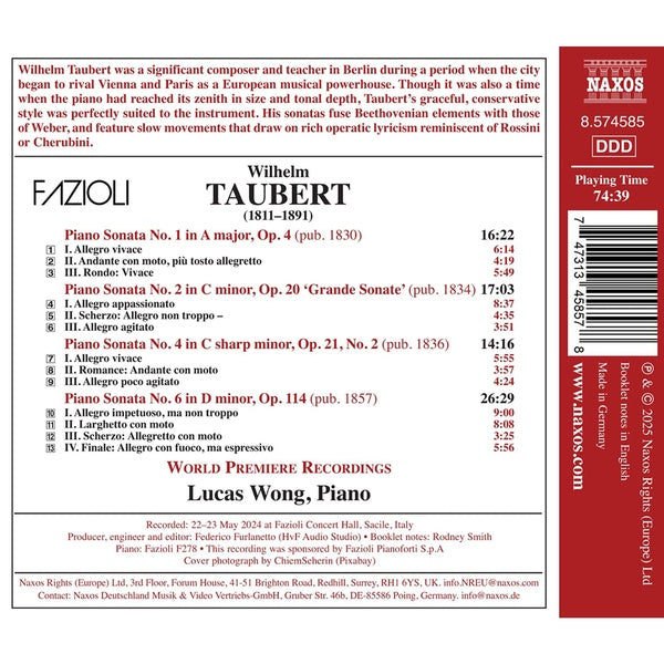 Sonates pour piano Numéros 1, 2, 4 et 6 - Front Cover