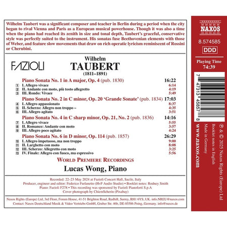 Sonates pour piano Numéros 1, 2, 4 et 6 - Front Cover