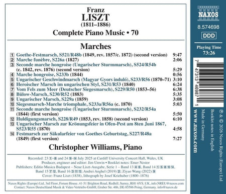 Complete Piano Music, Volume 70 - Front Cover