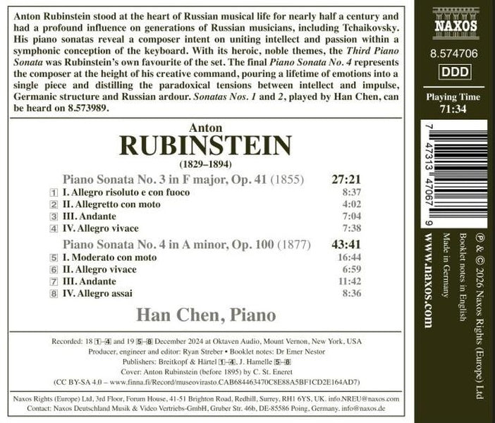 Piano Sonatas Nos. 3-4 - Front Cover