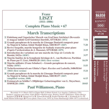 Liszt : Complete Piano Music, Volume 67 - Front Cover