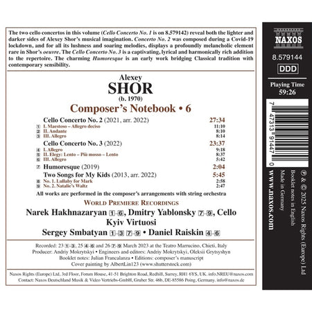 Composer's Notebook Volume 6 - Front Cover