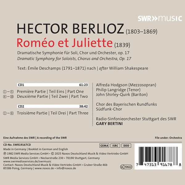 Roméo et Juliette, Opus 17 - Front Cover